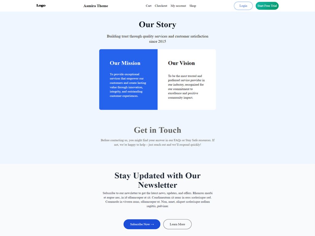 Theme Aamira Screenshot